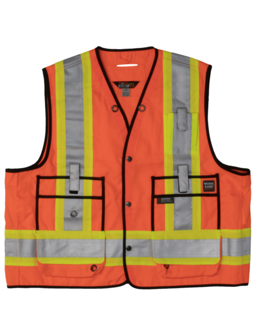 S313 Work King Surveyor Vest - Orange (1) S313 Work King Surveyor Vest - Orange (1)