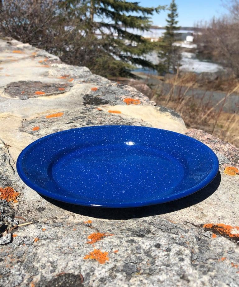 World Famous Enamel Dinner Plate