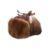 2-76820 Crown Cap Muskrat Melton Crown Cap - Brown