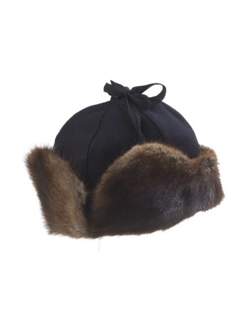 2-76820 Crown Cap Muskrat Melton Crown Cap - Navy