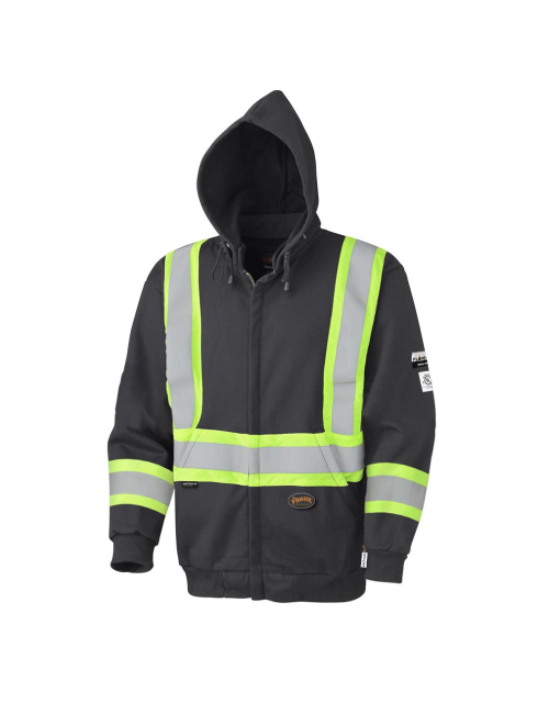 337SF Pioneer Heavyweight FR Safety Hoody - Black (1)