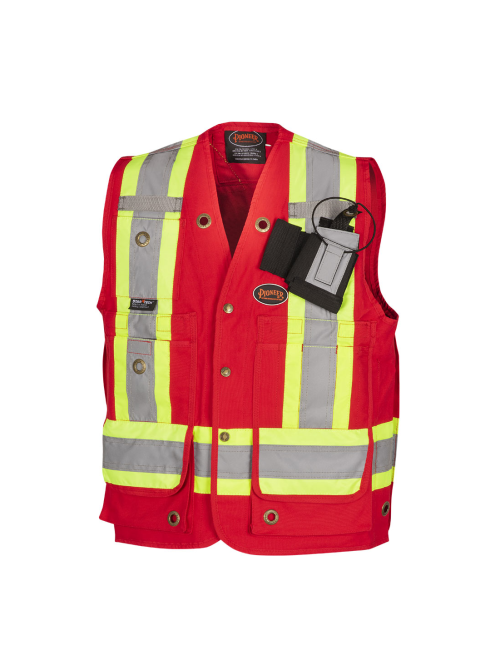 694 Pioneer Cotton Surveyor Safety Vest - Red (1) 694 Pioneer Cotton Surveyor Safety Vest - Red (1)