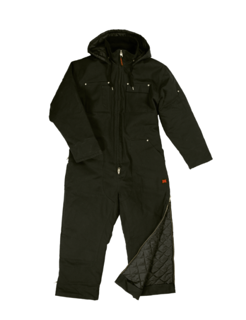 WC01 Tough Duck Insulated Canvas Coverall - Black (1)