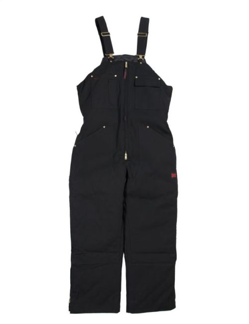 WB03 Tough Duck Insulated Canvas Bib - Black (1)