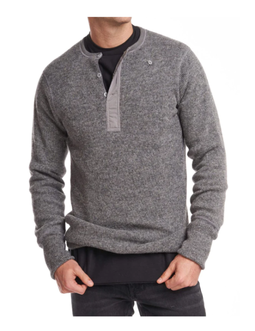 1315L Stanfields Fleece Lined Heavy Weight Wool Henley Shirt (1)